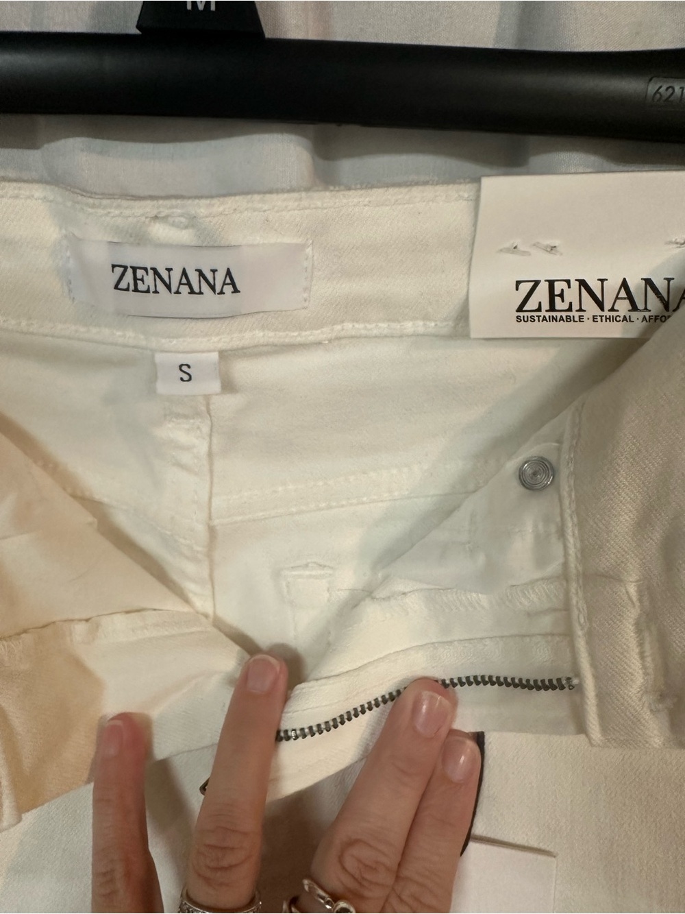 Zenana Outfitters White High-Rise Denim Cutoff Shorts - Picture 2 of 4